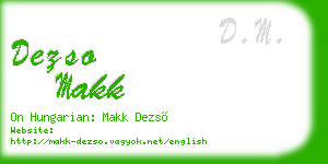 dezso makk business card