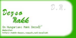 dezso makk business card